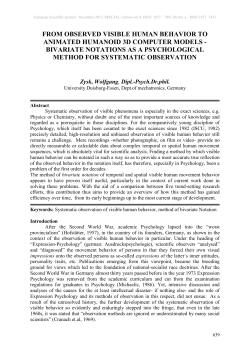 from observed visible human behavior to animated humanoid 3d