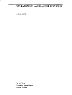 foundations of mathematical economics