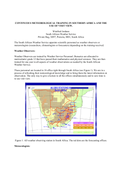 CONTINUOUS METEOROLOGICAL TRAINING IN