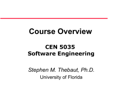 Project management - UF CISE