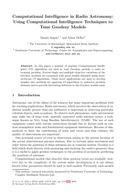 Computational Intelligence in Radio Astronomy: Using