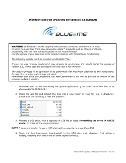 Istruzioni per aggiornamento BlueMe NAV di Alfa Romeo MITO