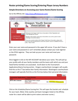 Roster printing/Game Scoring/Entering Player Jersey Numbers