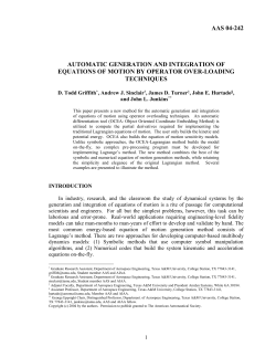Automatic Generation and Integration of Equations of Motion by