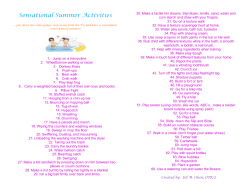 sensational summer activities