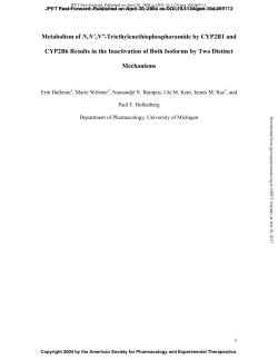 Metabolism of N,N`,N&rdquo;-Triethylenethiophosphoramide by CYP2B1