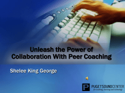 The Power of Peer Coaching