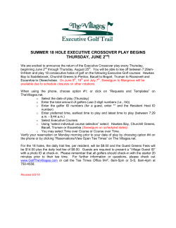 summer 18 hole executive crossover play begins