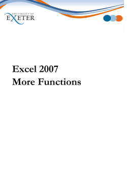 Introduction to Excel formulae and functions