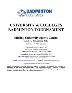 2013 University and Colleges Badminton Tournament