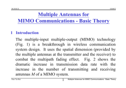 Multiple Antennas for MIMO Communications
