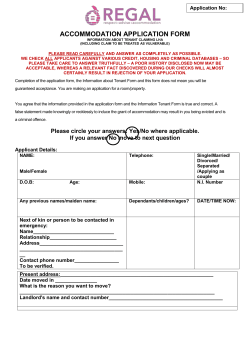 Tenant Application Form