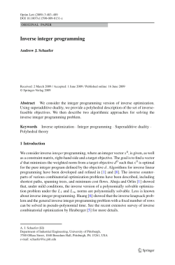 Inverse integer programming