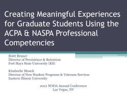 Creating Meaningful Experiences for Graduate Students Using the