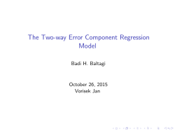 The Two-way Error Component Regression Model