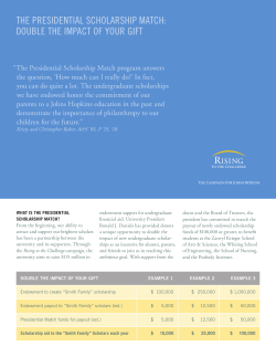 Presidential Match - Rising to the Challenge The Campaign for