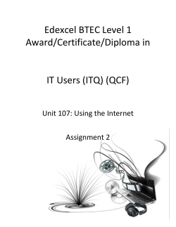 Unit 107 Using the Internet - LearnAbout Wales