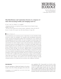 Microbial Biomass and Community Structure in a Sequence of Soils