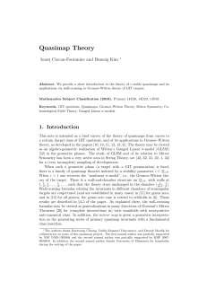 Quasimap Theory - Math-UMN