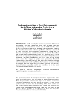 Business Capabilities of Small Entrepreneurial Media Firms