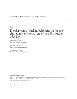 Development of teaching beliefs and the focus of