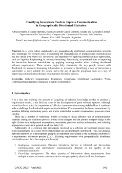Classifying Groupware Tools to Improve Communication in