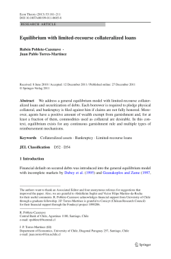 Equilibrium with limited-recourse collateralized loans