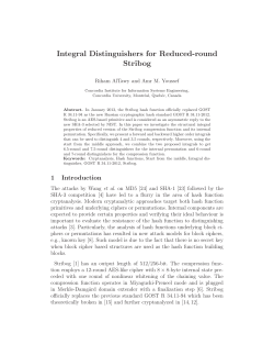 Integral Distinguishers for Reduced-round Stribog