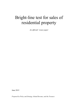 Bright-line test for sales of residential property