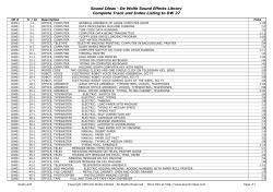 Sound Ideas - De Wolfe Sound Effects Library Complete Track and