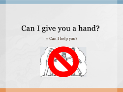 Can You Give Me a Hand PowerPoint