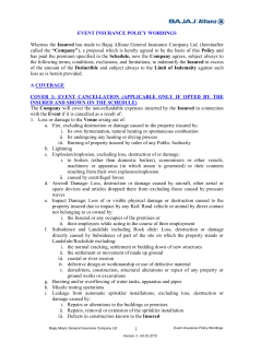 Event Policy Wordings Version 2 - 04.02.2010