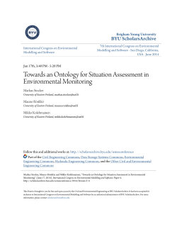 Towards an Ontology for Situation Assessment in Environmental