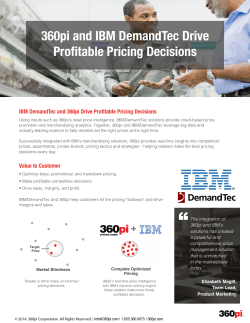 360pi and IBM DemandTec Drive Profitable Pricing Decisions