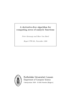 A derivative-free algorithm for computing zeros of
