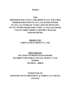 form i for proposed polyvinyl chloride plant, polymer modified