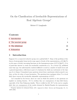 On the Classification of Irreducible Representations of Real