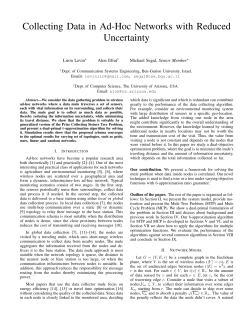 Collecting Data in Ad-Hoc Networks with Reduced Uncertainty