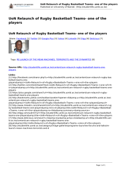 UoN Relaunch of Rugby Basketball Teams