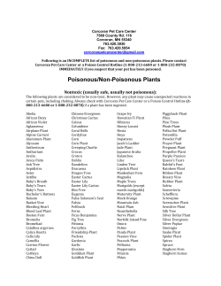 Poisonous/Non-Poisonous Plants