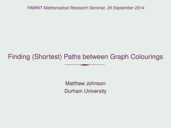 Paths between Graph Colourings