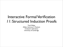 Structured Induction Proofs - Cambridge Computer Laboratory