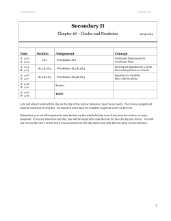 18.1 &ndash; The Coordinate Plane