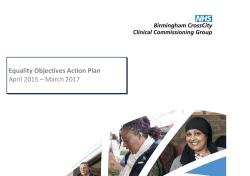 Equality Objectives Action Plan April 2015