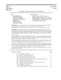 STATA January 2001 TECHNICAL STB-59 BULLETIN