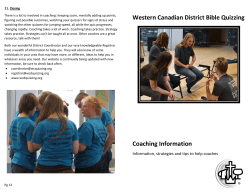 Coaching Info - WCD Quizzing