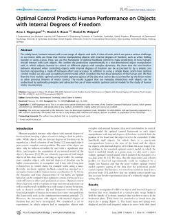 Optimal control predicts human performance on objects with internal