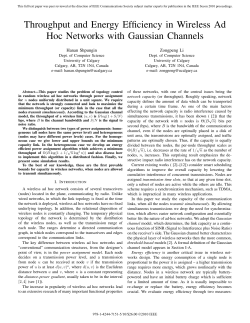 Throughput and Energy Efficiency in Wireless Ad Hoc Networks with