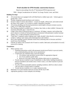 Draft checklist for IPM for building