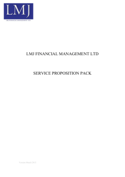 full service proposition - LMJ Financial Management Ltd